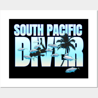 Scuba diving t-shirt designs Posters and Art